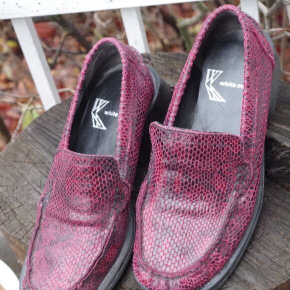 White MT. Snake Loafers Made In Brazil Women - Picture 2 of 5